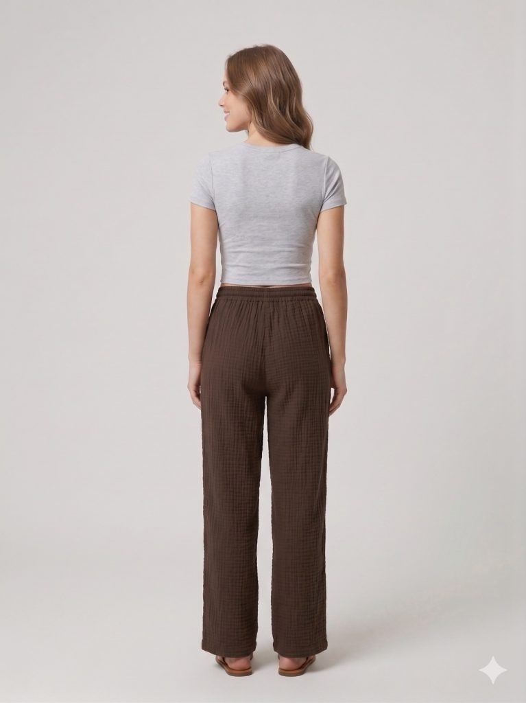 EKOL Rahat Kesim Pantolon 1584 - kakao