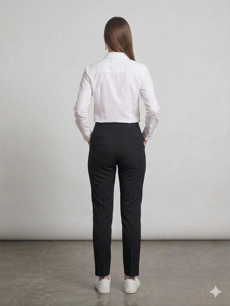 TOLGA SARAÇOĞLU Düz Kesim Pantolon  30215 - Siyah