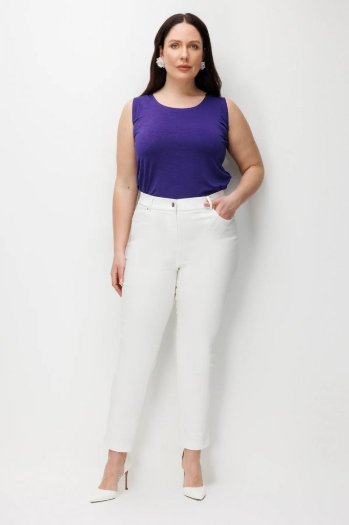 EKOL Dar Paça Likralı Pantolon 4100 - EKRU