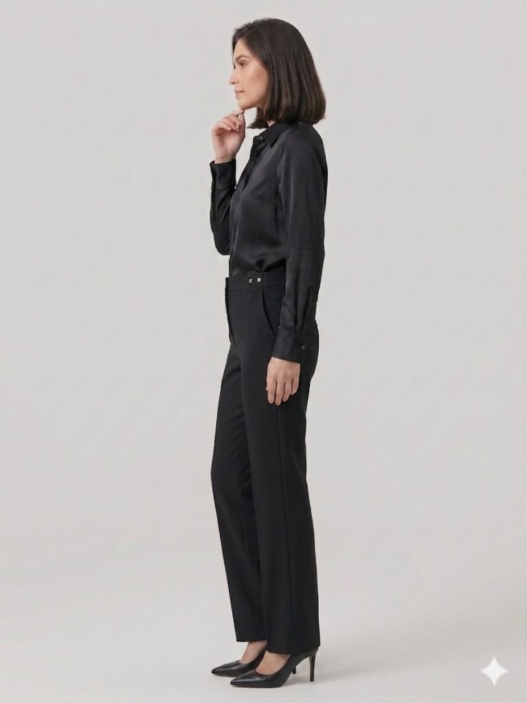 MODAİLGİ Düz Kesim Pantolon 40154 - Siyah