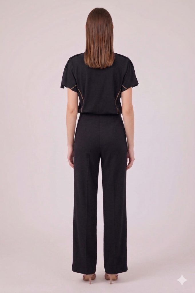 FEVER Beli Lastkili Rahat Kesim Pantolon 12037 - Siyah