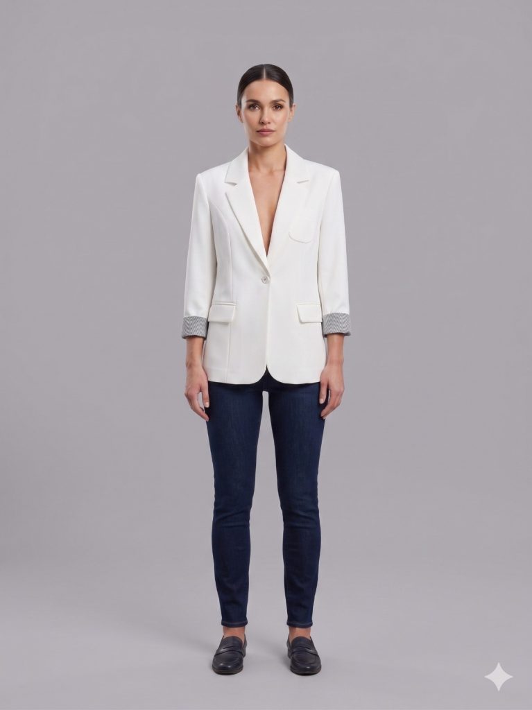 DOSSO DOSSİ Blazer Ceket 7151 - Beyaz