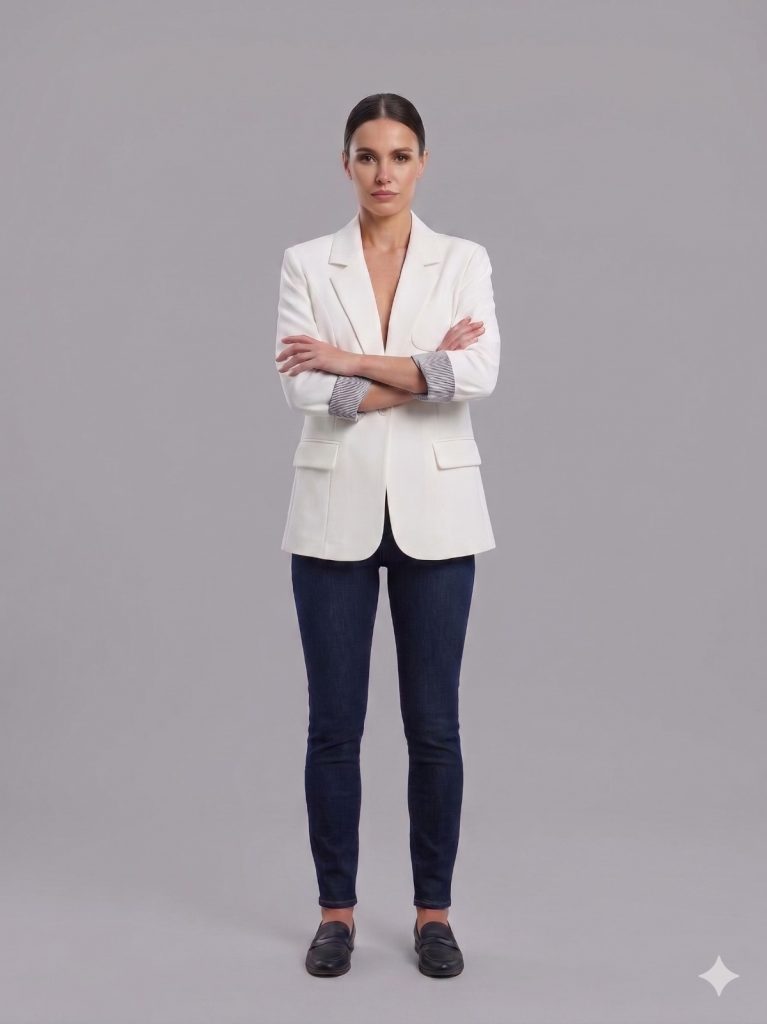 DOSSO DOSSİ Blazer Ceket 7151 - Beyaz
