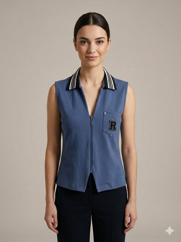 YSATİS Gömlek Yaka Yelek 1200113 - İNDİGO