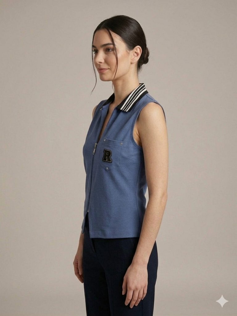 YSATİS Gömlek Yaka Yelek 1200113 - İNDİGO