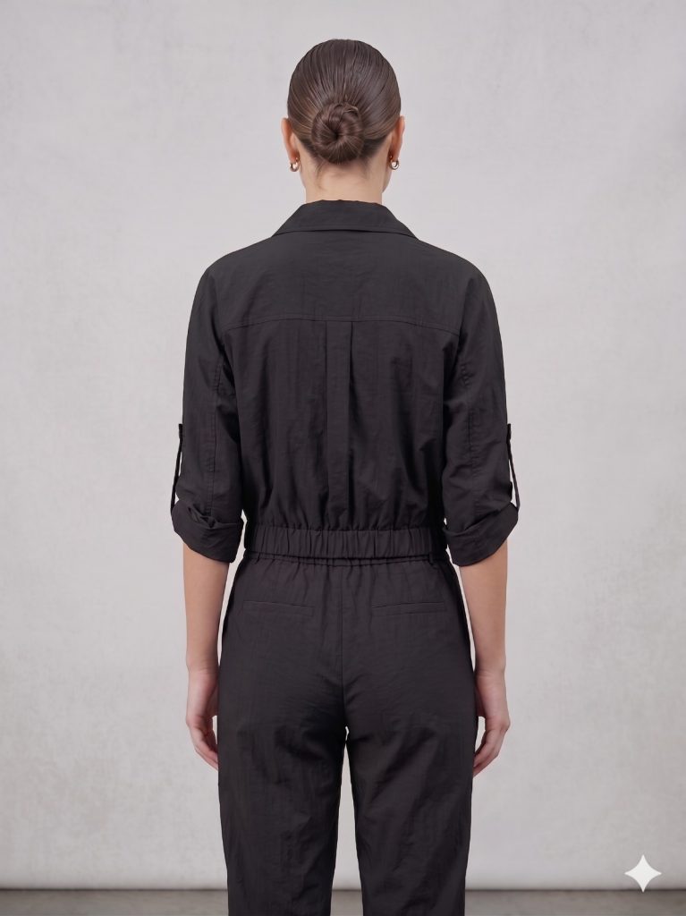 VENDİ LALUCE Kol Düğme Detaylı 2'Li Takım QC106 - Siyah