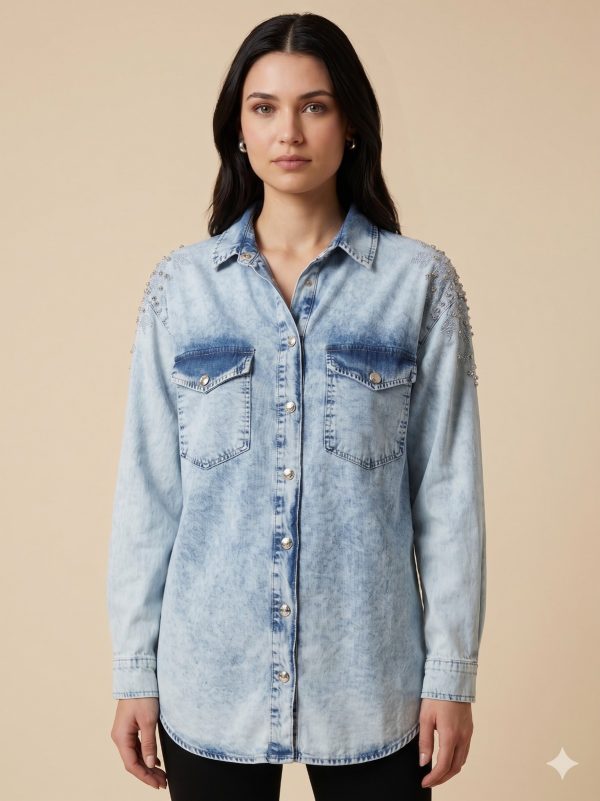 ALBA D'SHE Taş İşlemeli Gömlek 99102