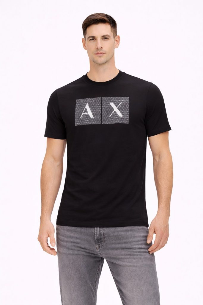 ARMANİ Erkek Sıfır Yaka T-shırt 8NZTCKZ8H4Z - Siyah