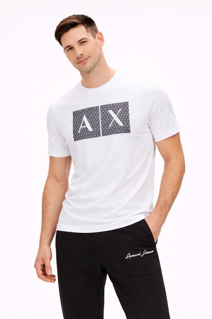 ARMANİ Erkek Sıfır Yaka T-shırt 8NZTCKZ8H4Z - Beyaz