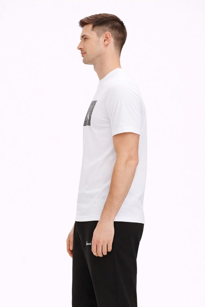 ARMANİ Erkek Sıfır Yaka T-shırt 8NZTCKZ8H4Z - Beyaz