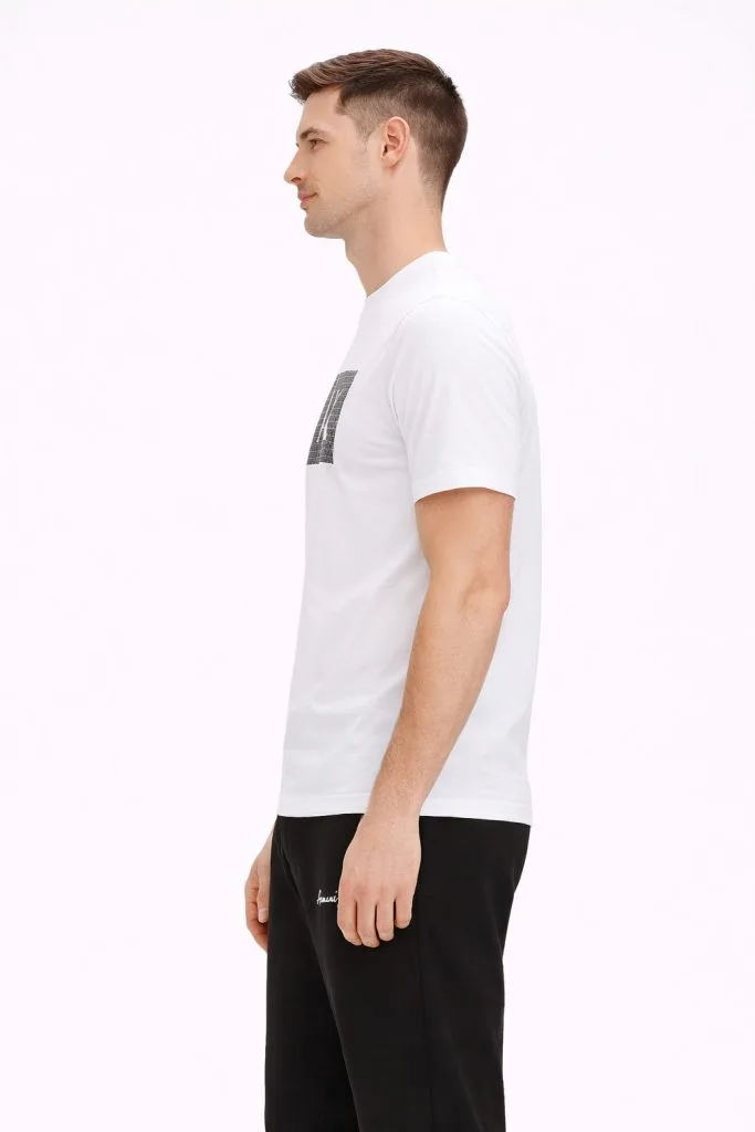 ARMANİ Erkek Sıfır Yaka T-shırt 8NZTCKZ8H4Z - Beyaz