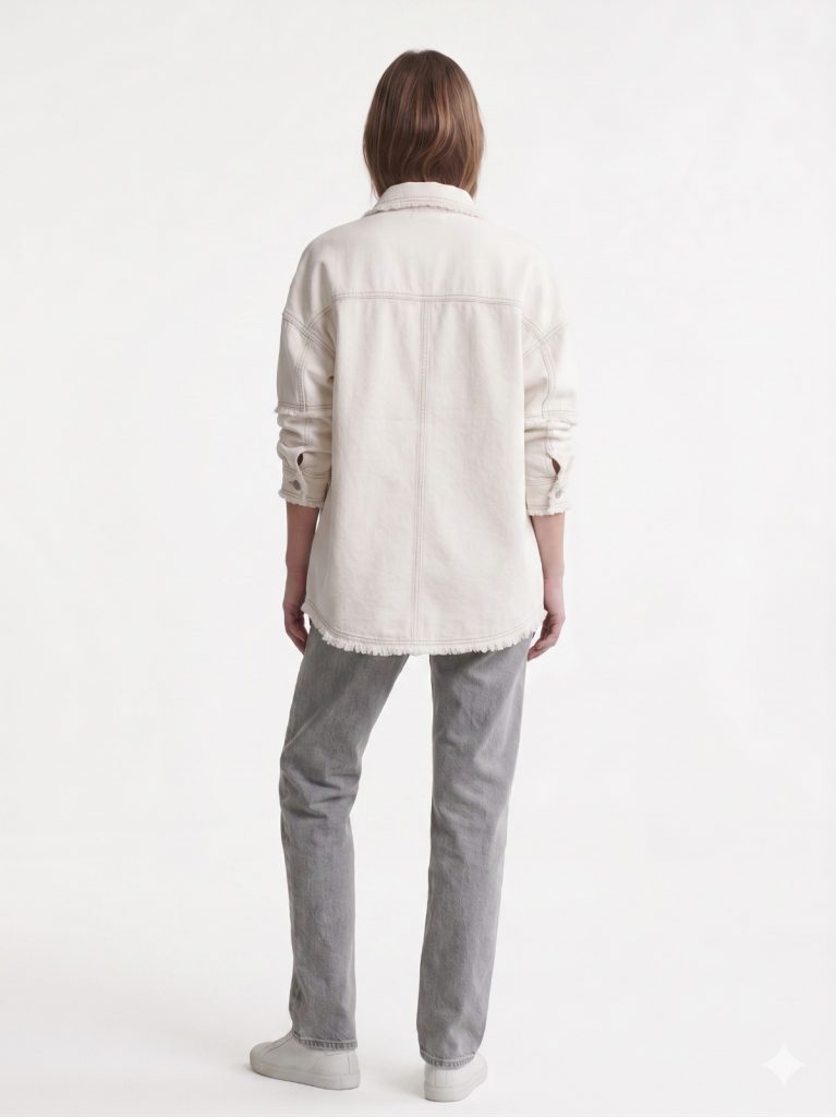 BDK Göğüs Cep Detaylı Ceket 0803 - Beyaz