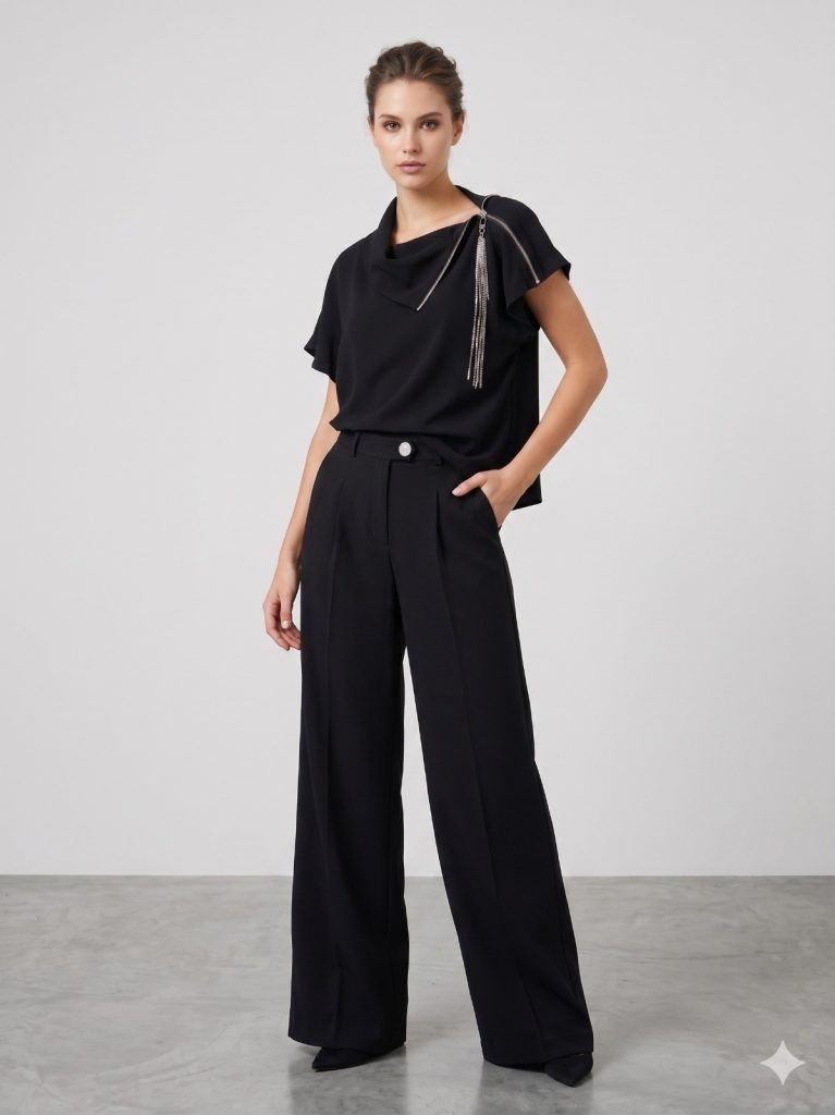 BEETHOVEN CHOCOLATE Aksesuar Ve Fermuar Detaylı 2'Li Takım 30647 - Siyah