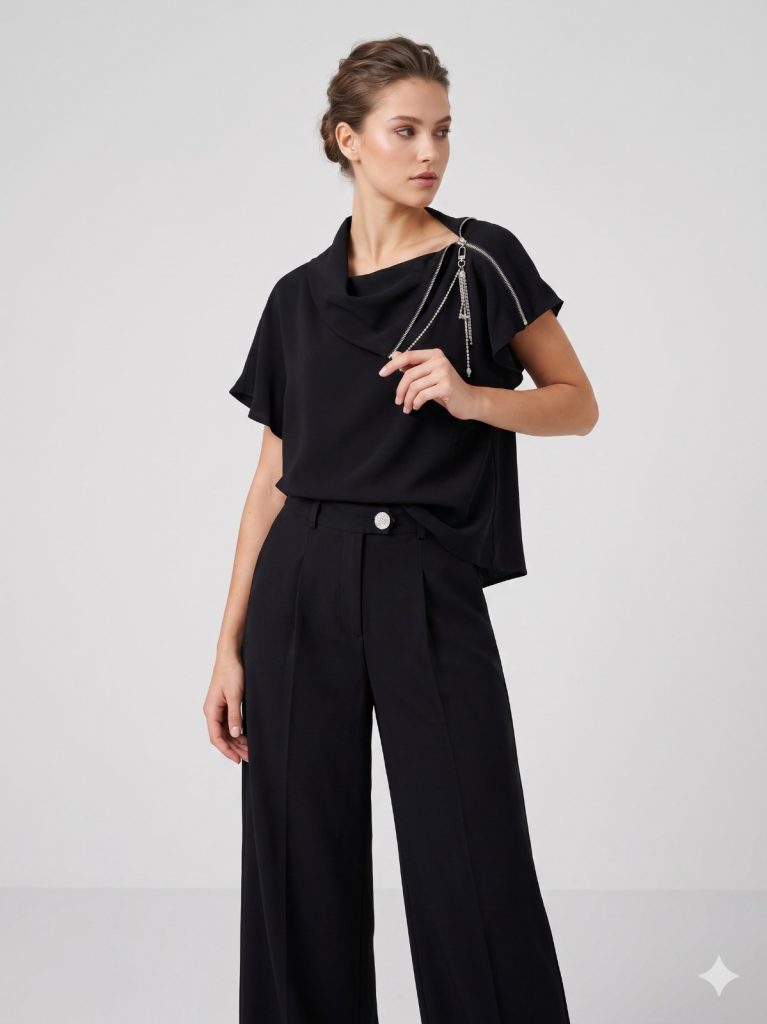 BEETHOVEN CHOCOLATE Aksesuar Ve Fermuar Detaylı 2'Li Takım 30647 - Siyah