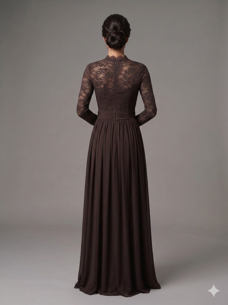 BEETHOVEN GREENWORD Kemer Detaylı Dantel İşlemeli Elbise 8644