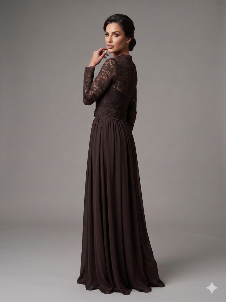 BEETHOVEN GREENWORD Kemer Detaylı Dantel İşlemeli Elbise 8644