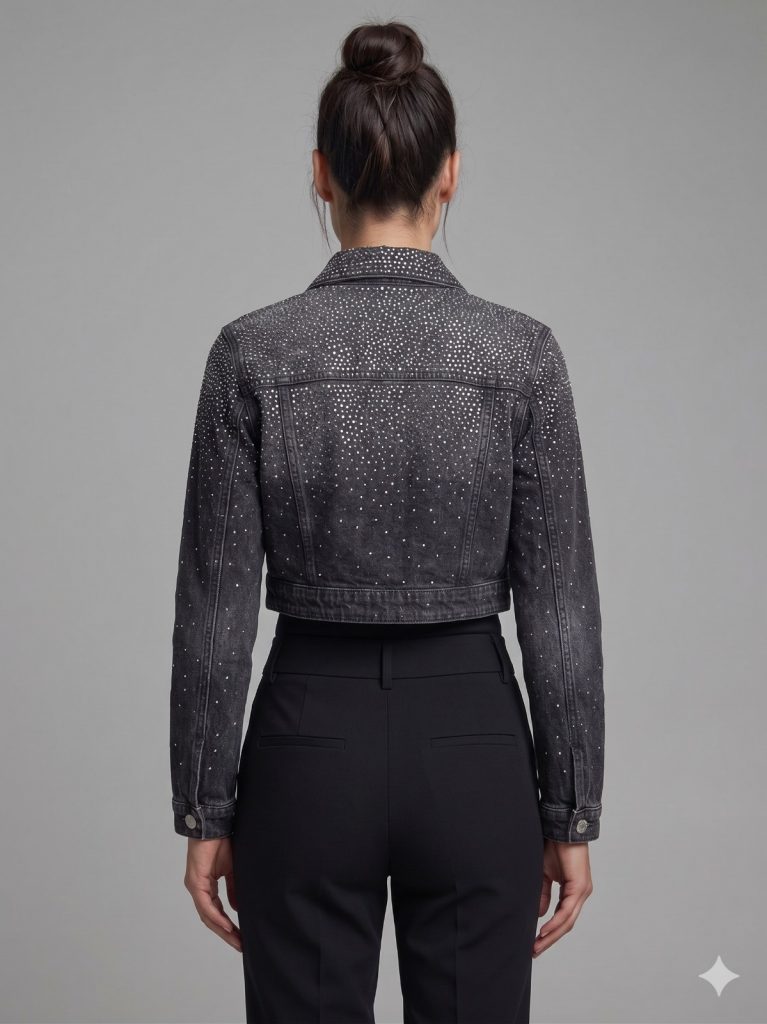 BEROSH Taş İşlemeli Ceket T820 - ANTRASİT