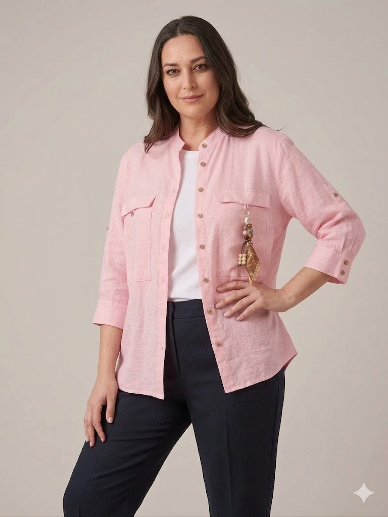 DOSSO DOSSİ SEUL Aksesuar Detaylı Bluz 1183 - pembe