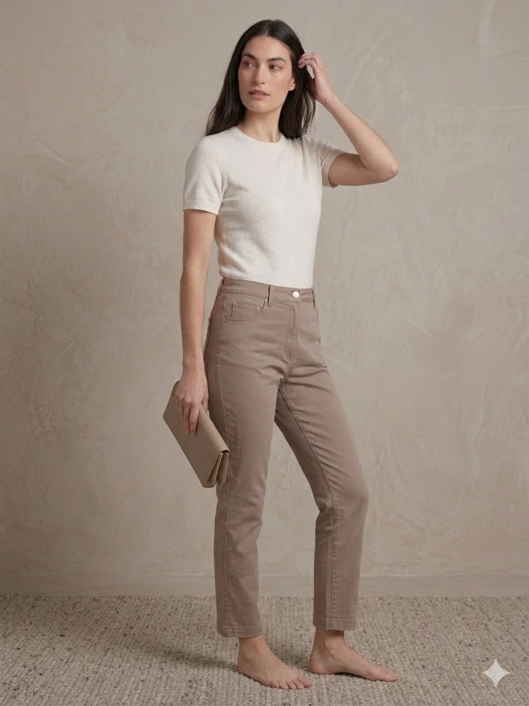 TOLGA SARAÇOĞLU Düz Kesim Pantolon  30215 - BEJ