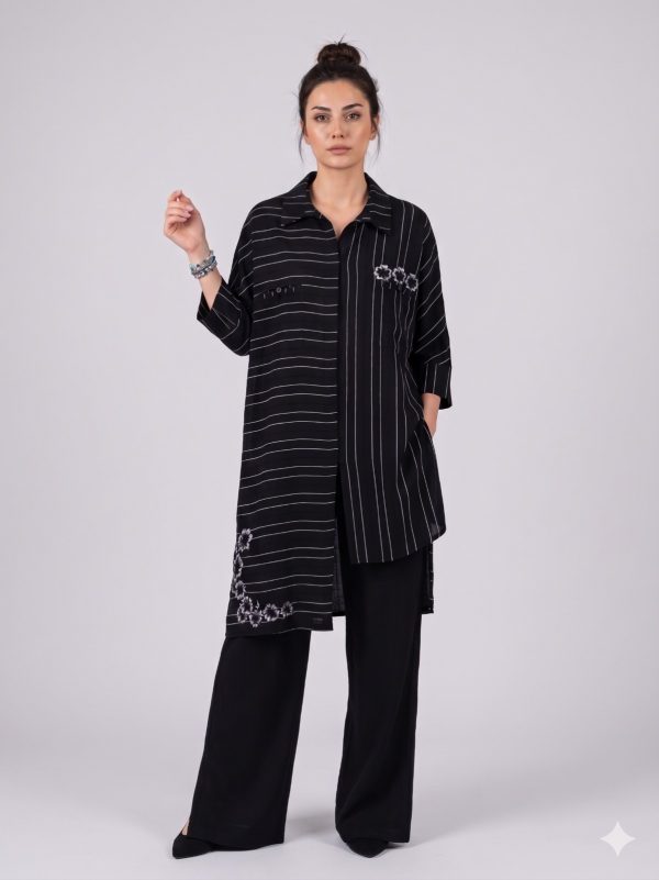 DARKMEN Çizgili Desenli 2'Li Takım 4021