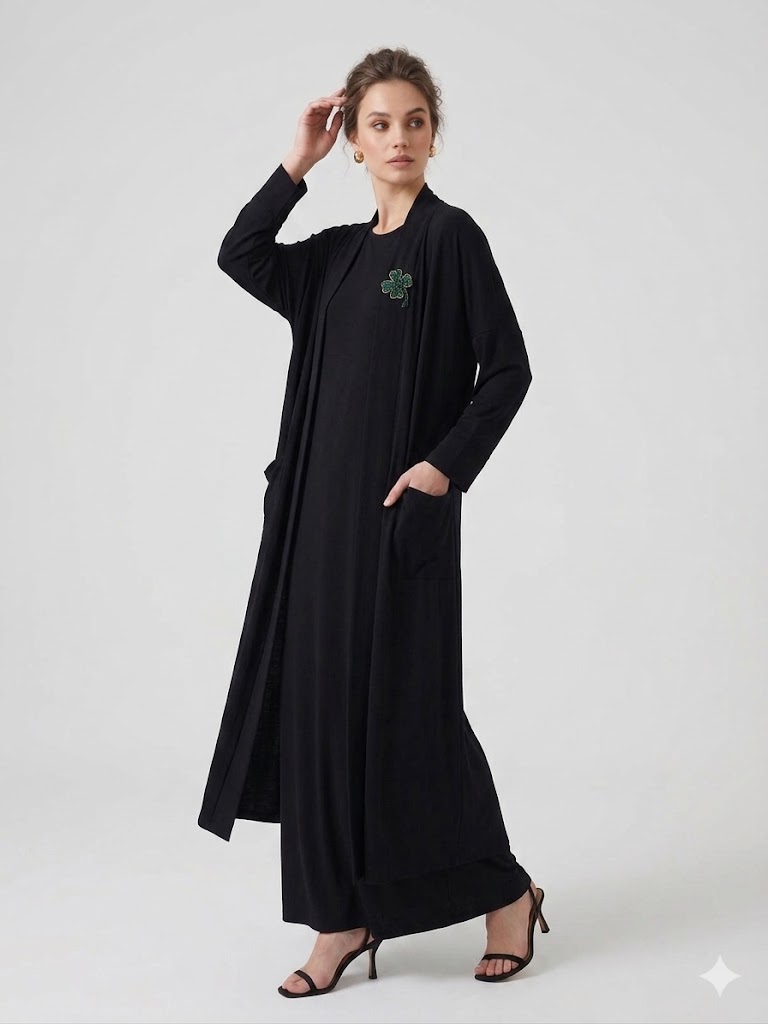 DARKMEN Yaka Detaylı Uzun Kap 10039