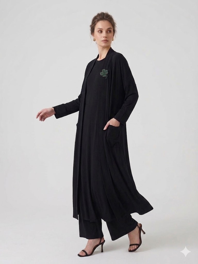 DARKMEN Yaka Detaylı Uzun Kap 10039