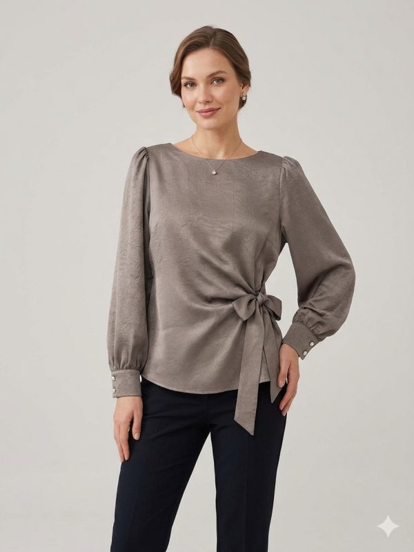 DOSSO DOSSİ Kuşaklı Jakar Bluz 13569