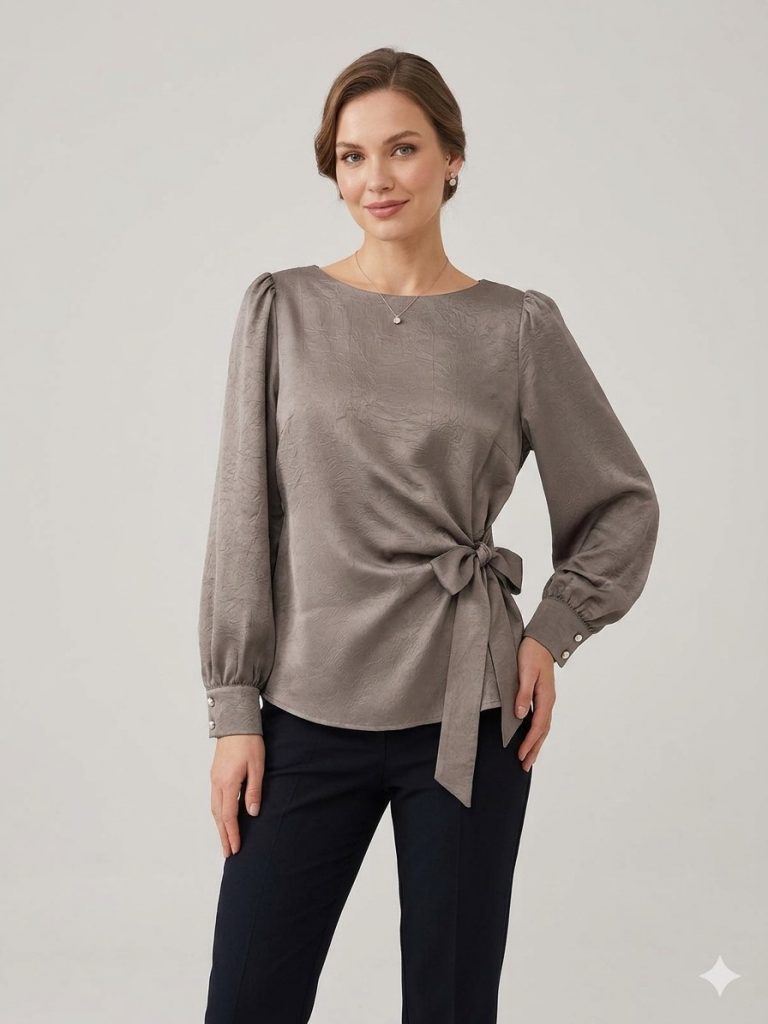 DOSSO DOSSİ Kuşaklı Jakar Bluz 13569