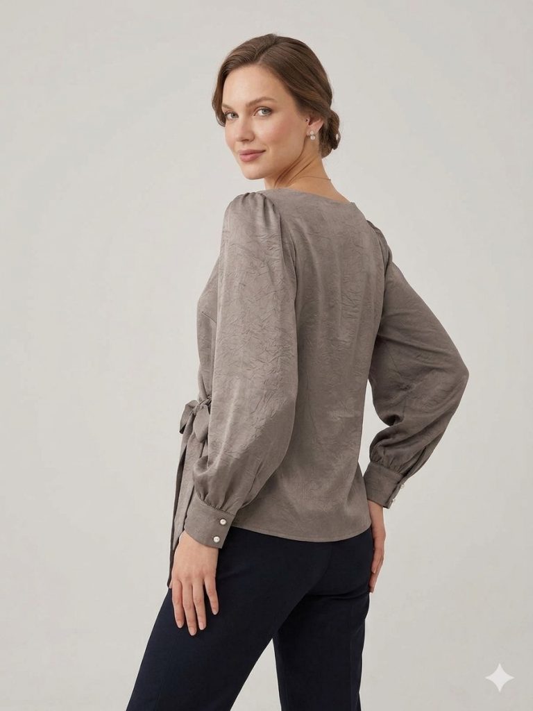 DOSSO DOSSİ Kuşaklı Jakar Bluz 13569