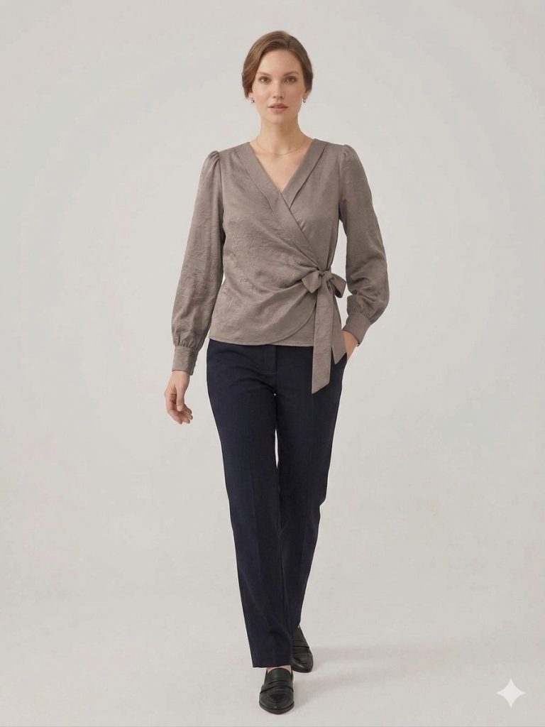 DOSSO DOSSİ Kuşaklı Jakar Bluz 13569