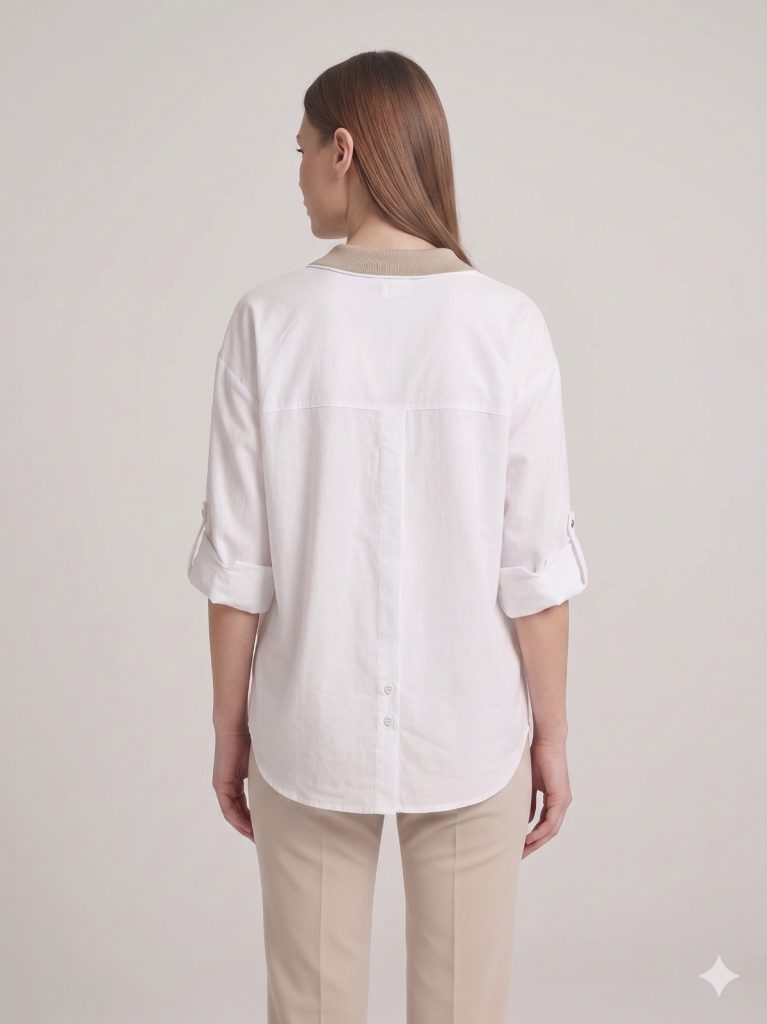 DOSSO DOSSİ ARAS Göğüs Cep Detaylı Bluz 14004 - BEJ