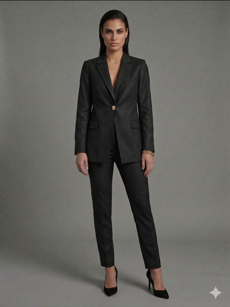 DOSSO DOSSİ Arkası Tül Detaylı Saten Ceket  8528 - Siyah