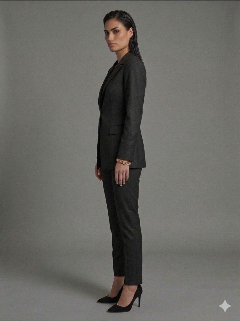 DOSSO DOSSİ Arkası Tül Detaylı Saten Ceket  8528 - Siyah