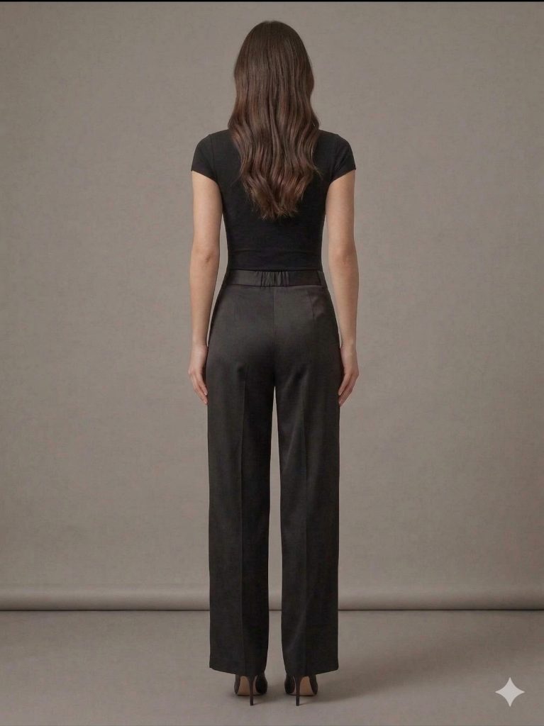 DOSSO DOSSİ FİMORE Saten Pantalon 2830 - Siyah