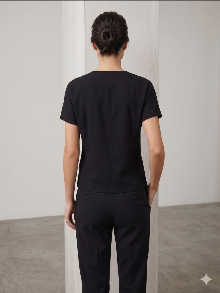 DOSSO DOSSİ SAMSARA Aksesuar Düğme Detaylı Bluz 8230 - Siyah