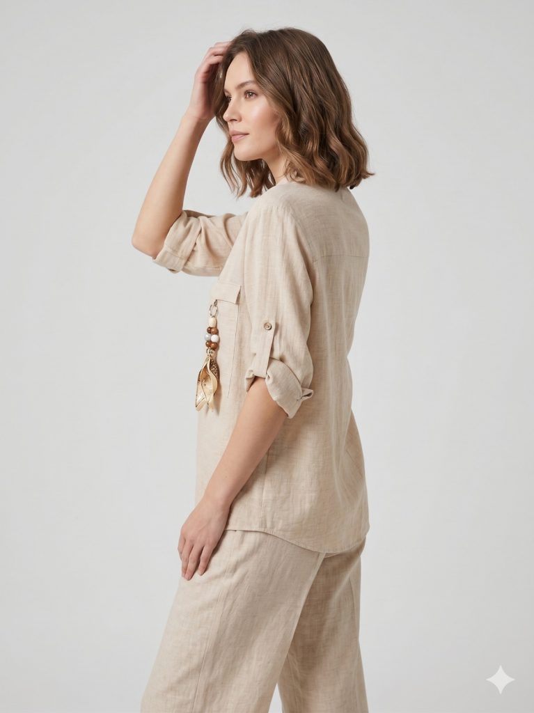 DOSSO DOSSİ SEUL Aksesuar Detaylı Bluz 1183 - BEJ