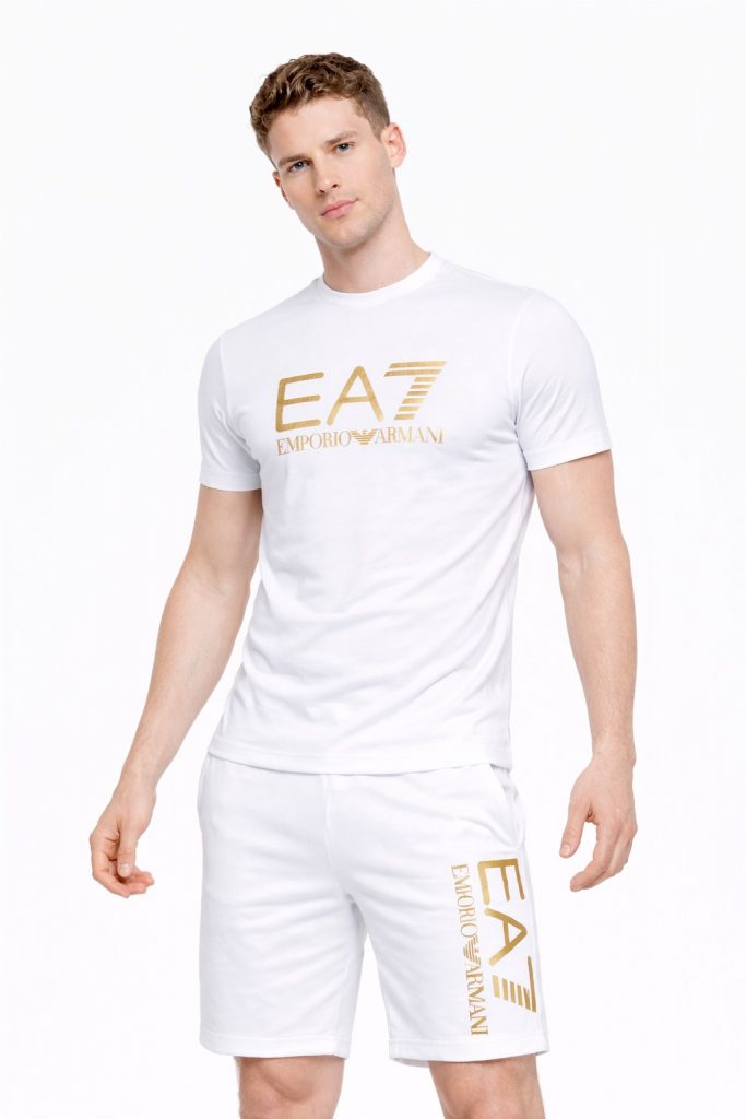 EA7 Train Core Id M Erkek Tişört 7M001412AF22264 - Beyaz