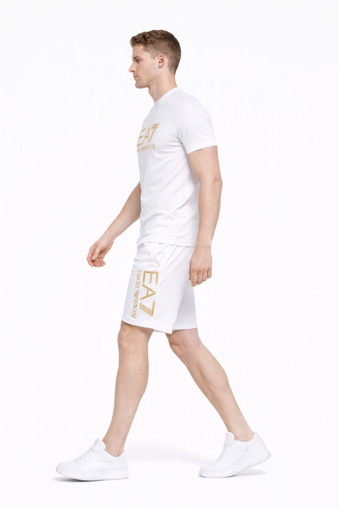 EA7 Train Core Id M Erkek Tişört 7M001412AF22264 - Beyaz