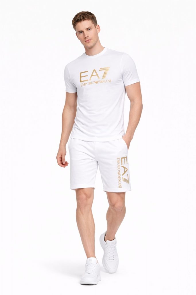 EA7 Train Core Id M Erkek Tişört 7M001412AF22264 - Beyaz