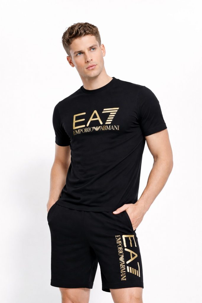 EA7 Train Core Id M Erkek Tişört 7M001412AF22264 - Siyah