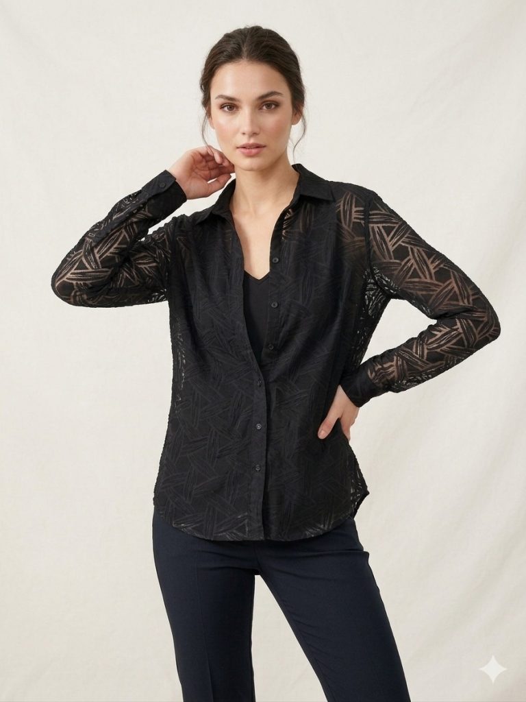 EKOL İç Bluzlu Gömlek 2534 - Siyah