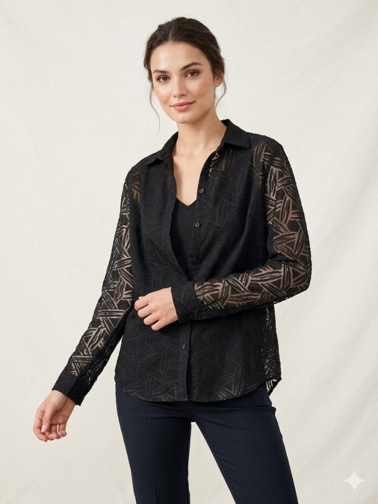 EKOL İç Bluzlu Gömlek 2534 - Siyah