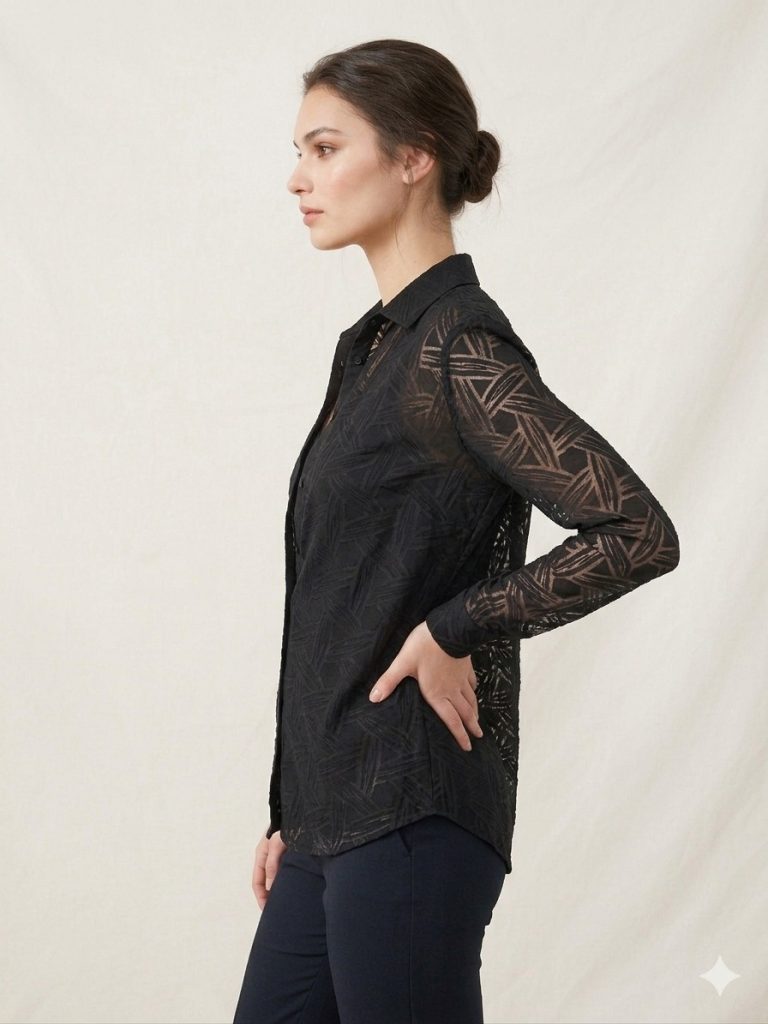 EKOL İç Bluzlu Gömlek 2534 - Siyah