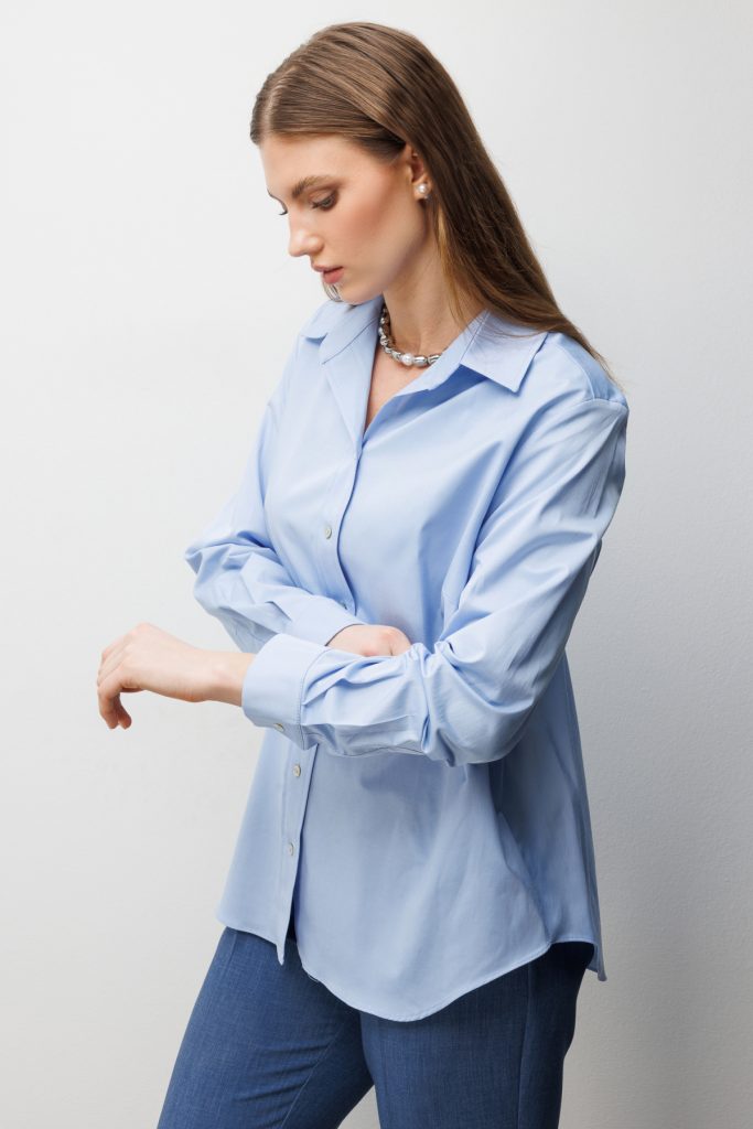 EKOL Polo Yaka Pamuklu Büyük Beden Gömlek 2560