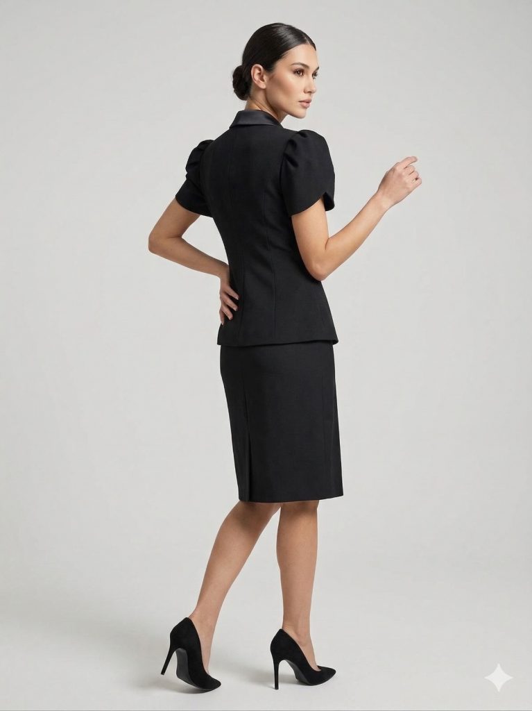 EKOL Kruvaze Yaka Bluz 1156