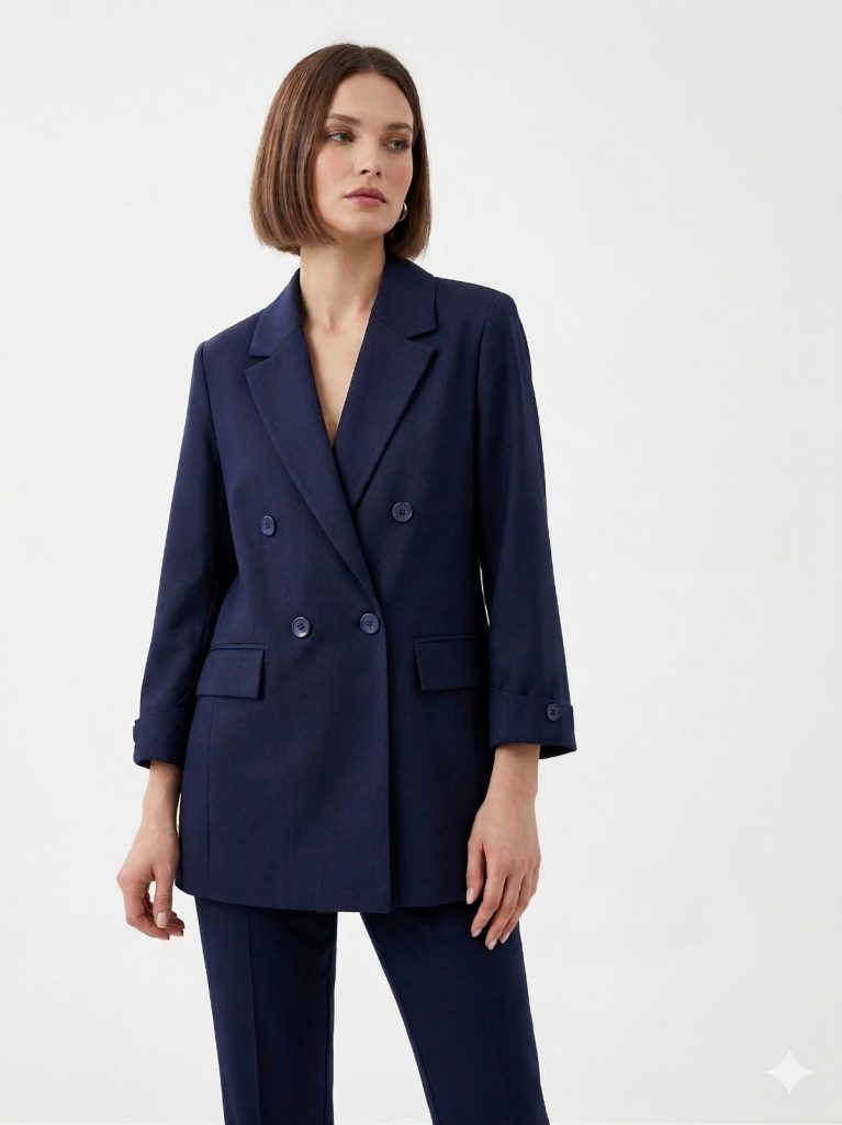 EKOL Yarım Kol Kapak Cepli Ceket 1270 - Lacivert