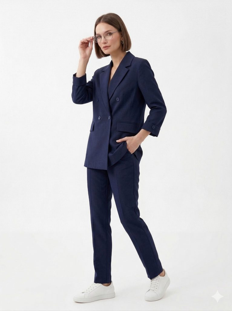 EKOL Yarım Kol Kapak Cepli Ceket 1270 - Lacivert