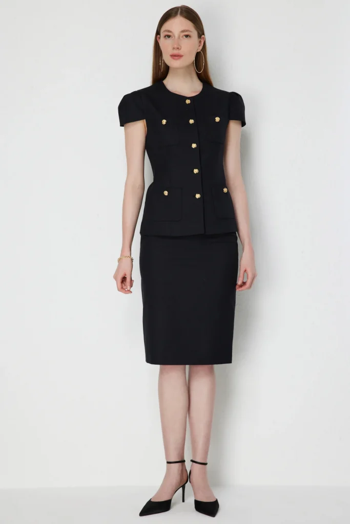 EKOL Arkası Yırtmaçlı Kalem Etek 1040