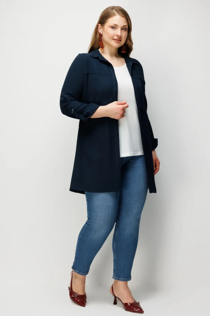 EKOL Ekol İç Atletli Duble Kol Gömlek 1988 - Lacivert