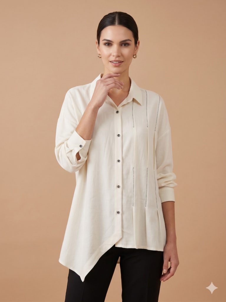 EKOL Büyük Beden Gömlek 2984 - EKRU